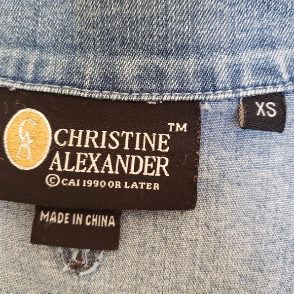 Christine Alexander Swarovski Crystal Embellished Jean Jacket NWOT - Picture 7 of 8